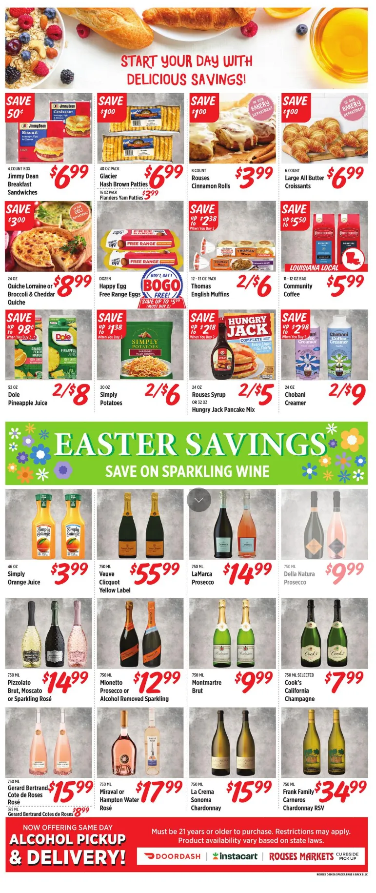 Weekly promotion  Rouses Markets Sales spanning from April 1 to April 8 2026 - Page 8 for Catalogue 365