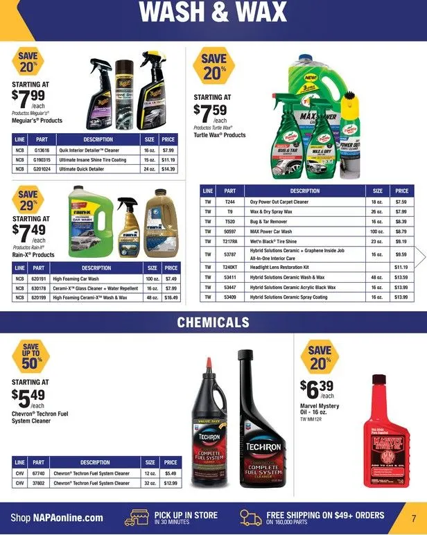 NAPA Auto Parts flyers from July 1 to August 31 2025 - flyer page 7