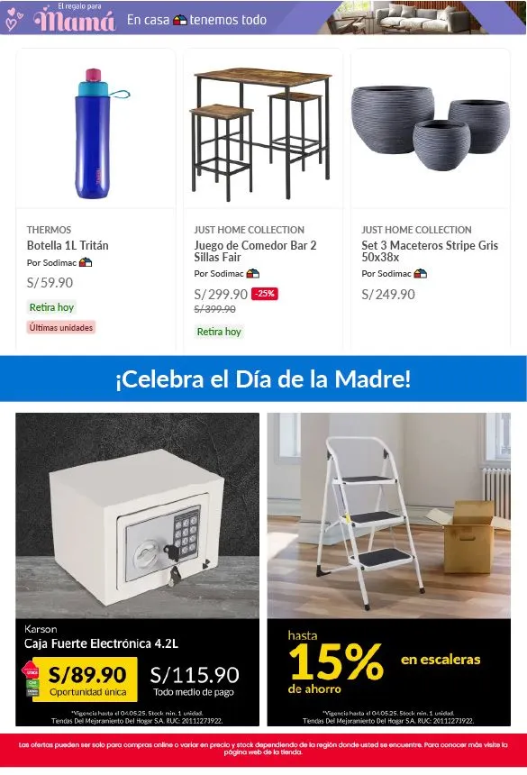 Catalogo de Sodimac Día de la Madre 30 de abril al 14 de mayo 2025 - Pag 5
