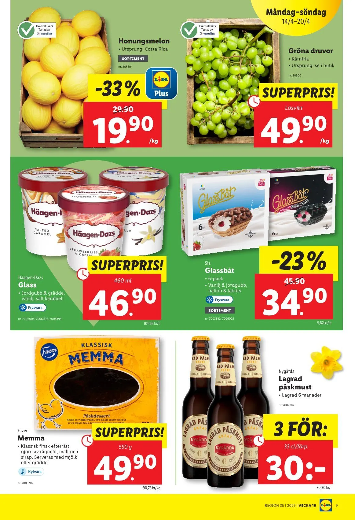 Lidl specialer bjudanden från 14 april till 30 april 2025 - Reklamblad sidor 9
