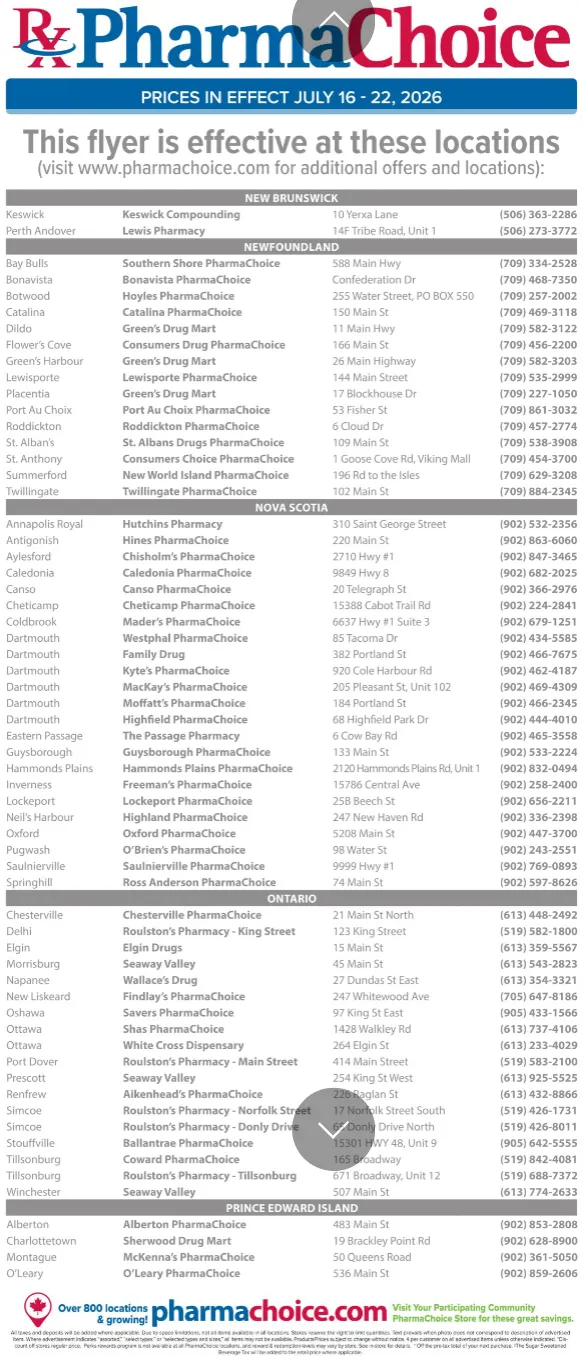 PharmaChoice Sales from July 16 to July 22 2026 - flyer page 9