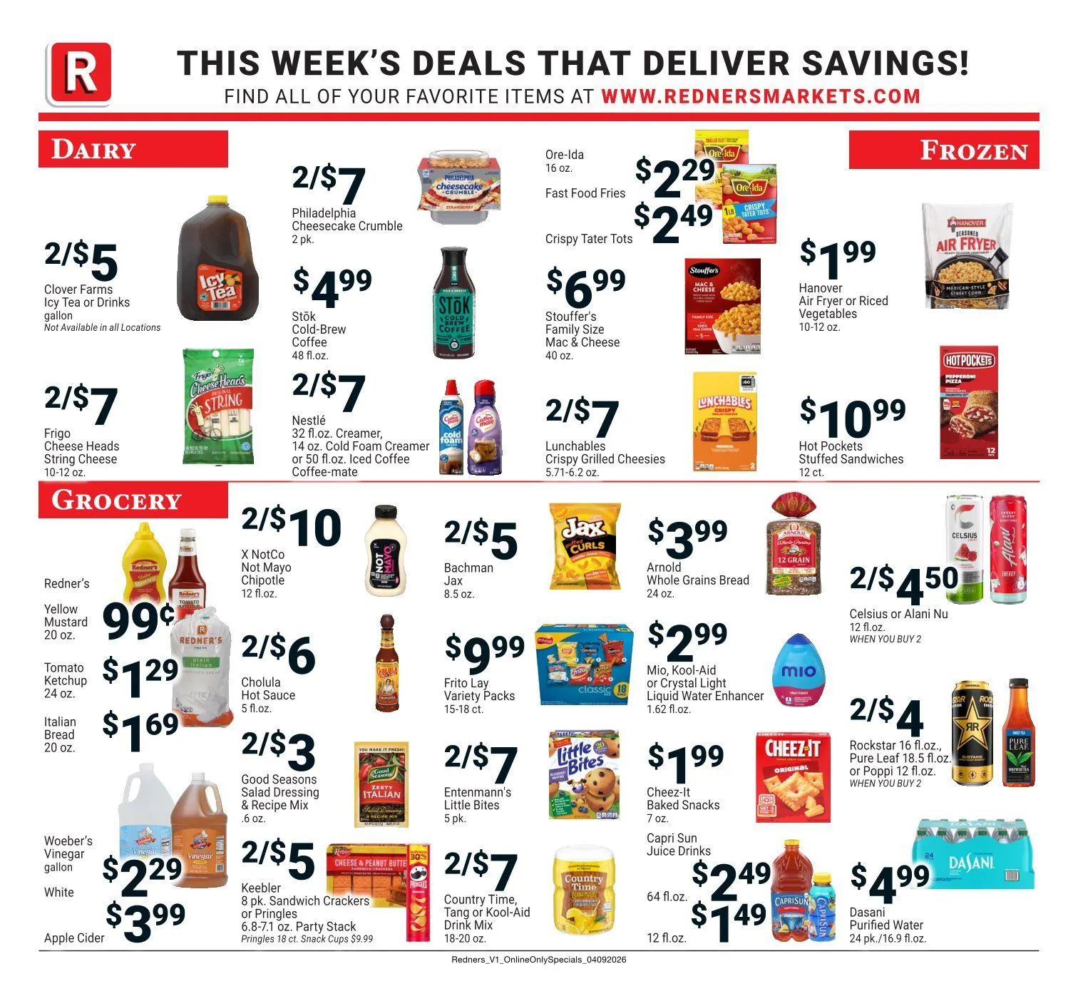 Weekly promotion Redner's Market Sales spanning from April 9 to April 15 2026 - Page 9 for Catalogue 365