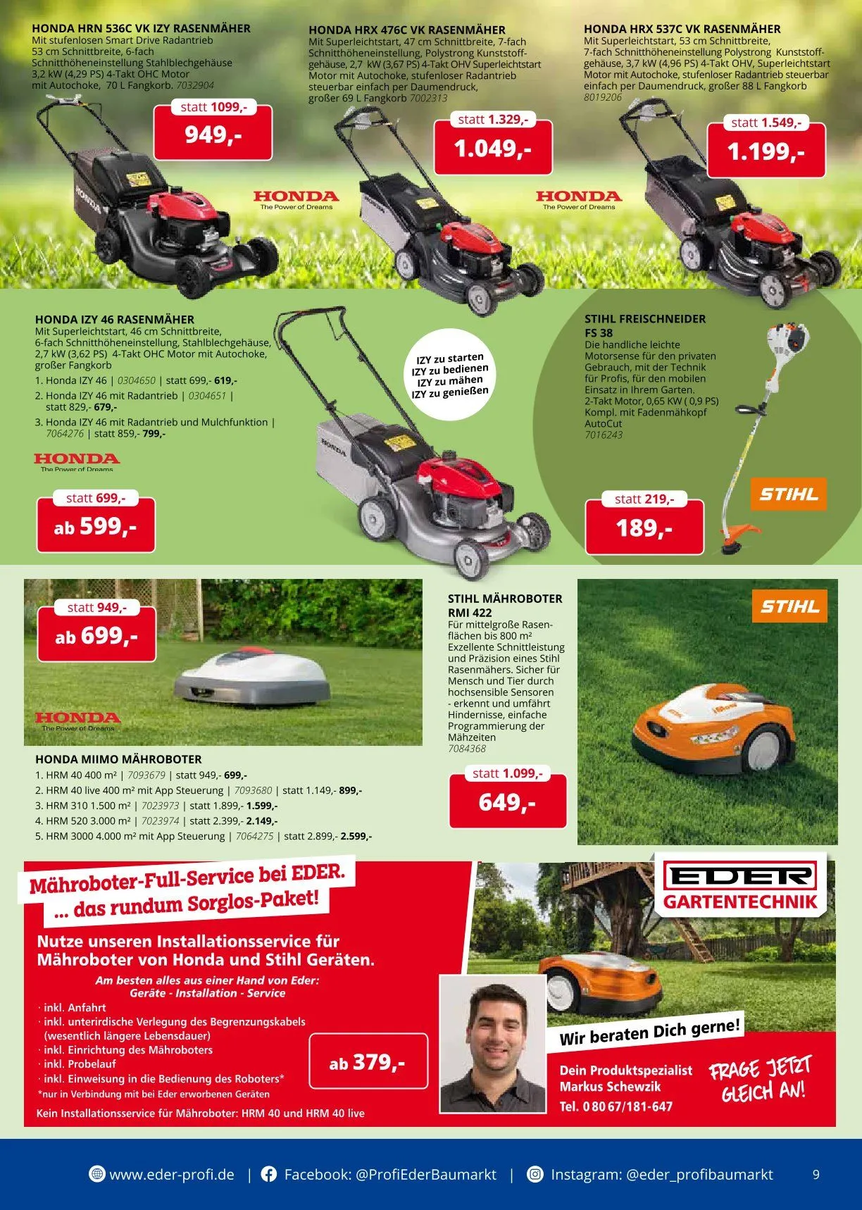 Eder Profi Prospekte von 16. April bis 22. April 2025 - Prospekt seite 9