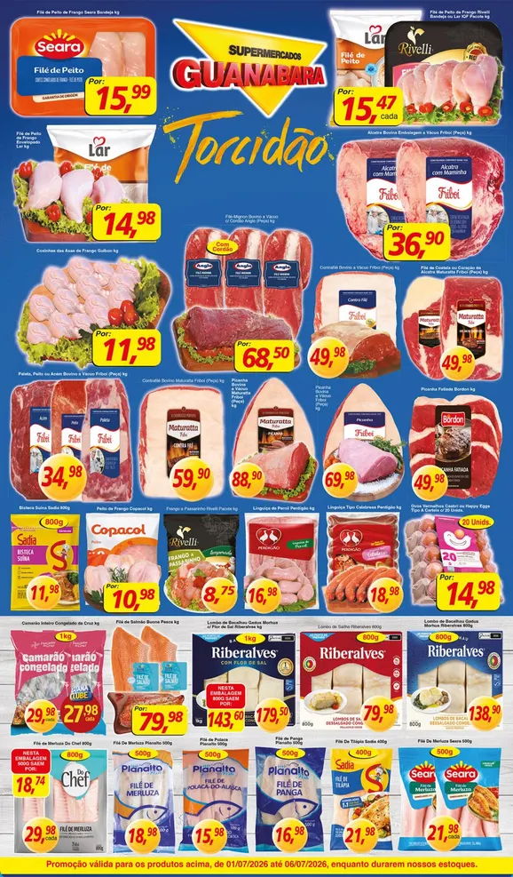Encarte de Folhetos Supermercados Guanabara 1 de julho até 6 de julho 2026 - Pagina 9