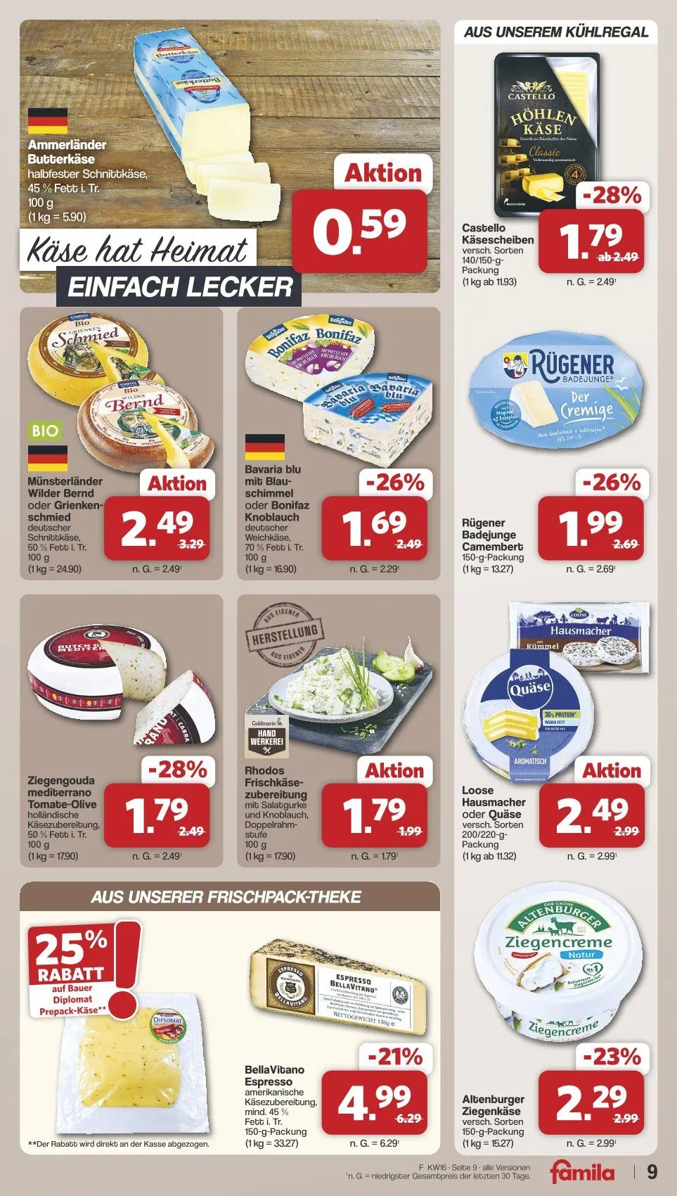 Famila Prospekte von 13. April bis 18. April 2026 - Prospekt seite 9