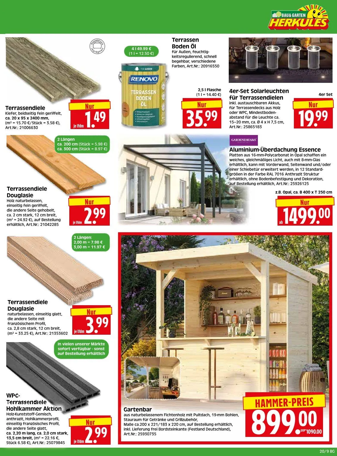 Herkules Baumarkt Angebote von 11. Mai bis 16. Mai 2026 - Prospekt seite 9