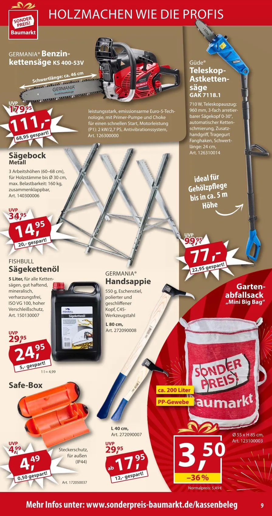 Sonderpreis-Baumarkt Prospekt von 12. April bis 18. April 2025 - Prospekt seite 9