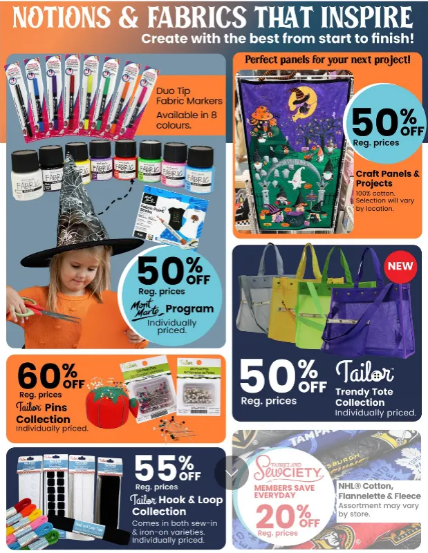 Fabricland Sales from October 1 to October 31 2025 - flyer page 8