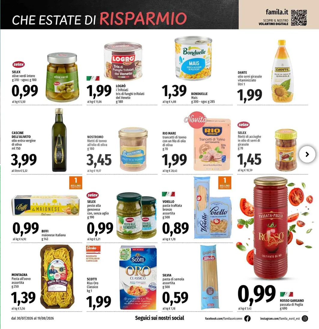  Volantini Famila Superstore da 30 luglio a 19 agosto di 2026 - Pagina del volantino 9