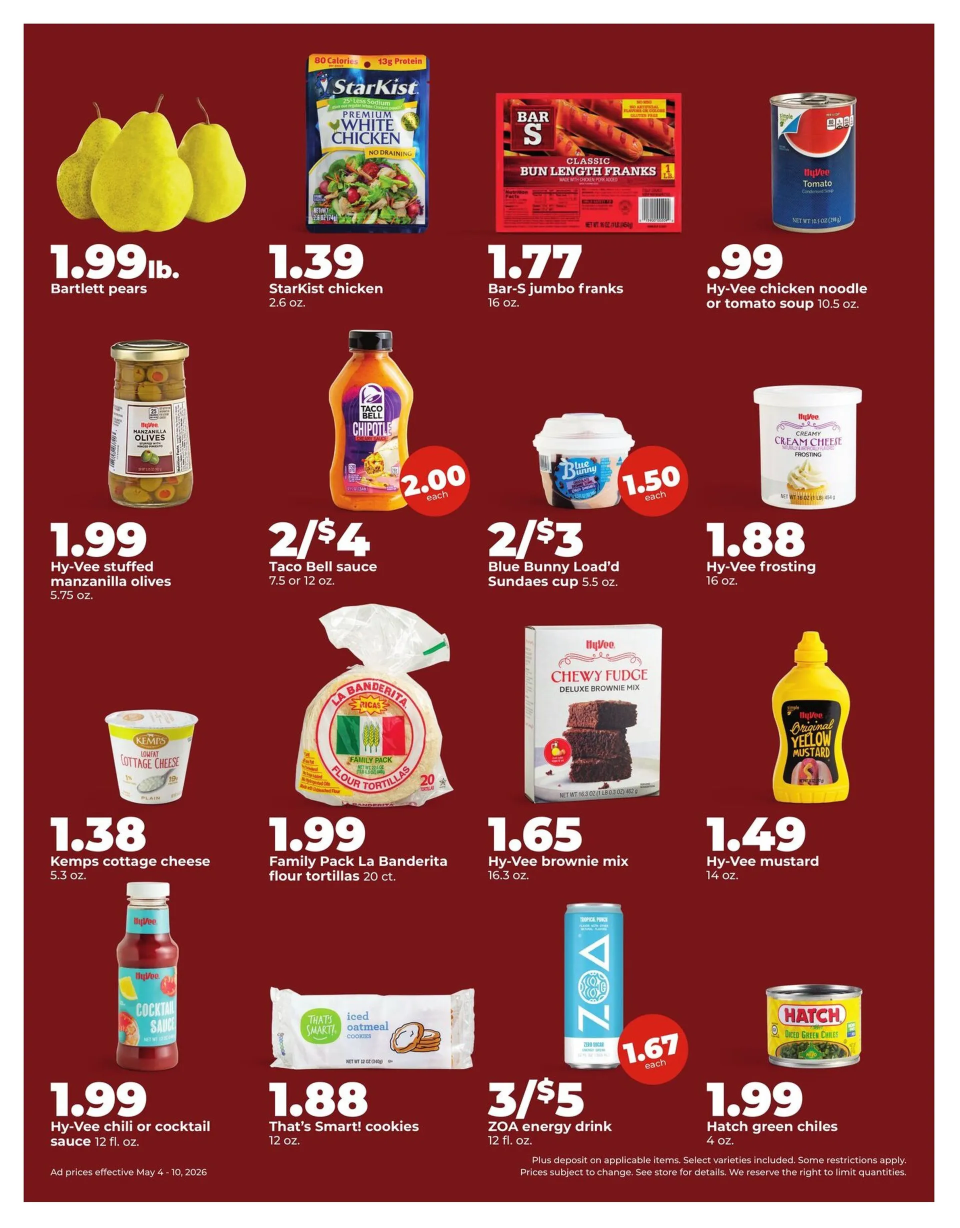 Weekly promotion  HyVee Sales spanning from May 4 to May 10 2026 - Page 8 for Catalogue 365