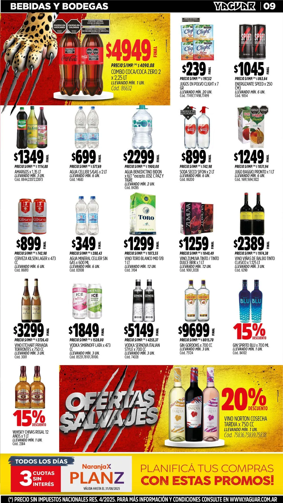 Ofertas de Ofertas Yaguar 4 de agosto al 10 de agosto 2025 - Página 9 del catálogo
