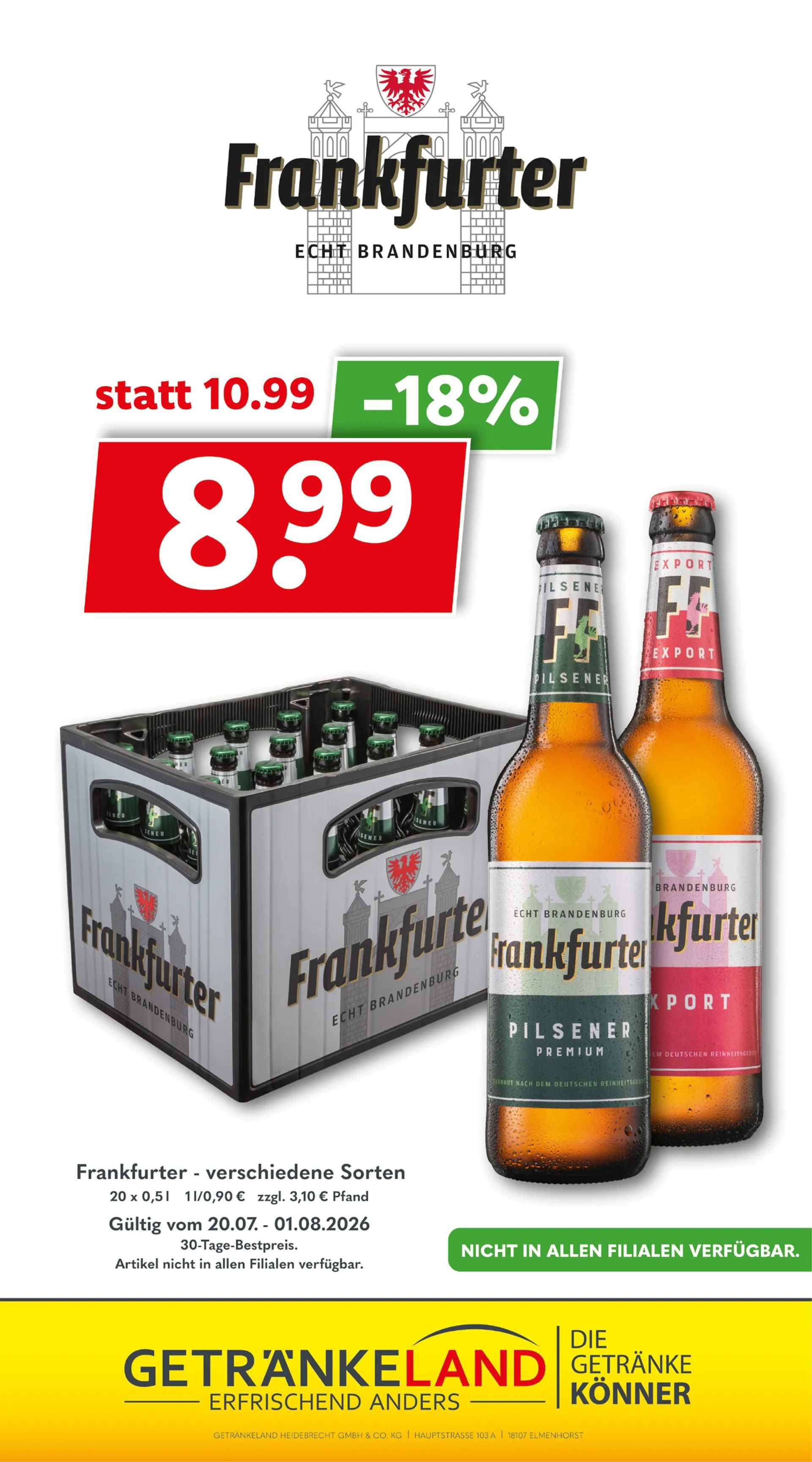 Getränkeland Prospekte von 20. Juli bis 1. August 2026 - Prospekt seite 9