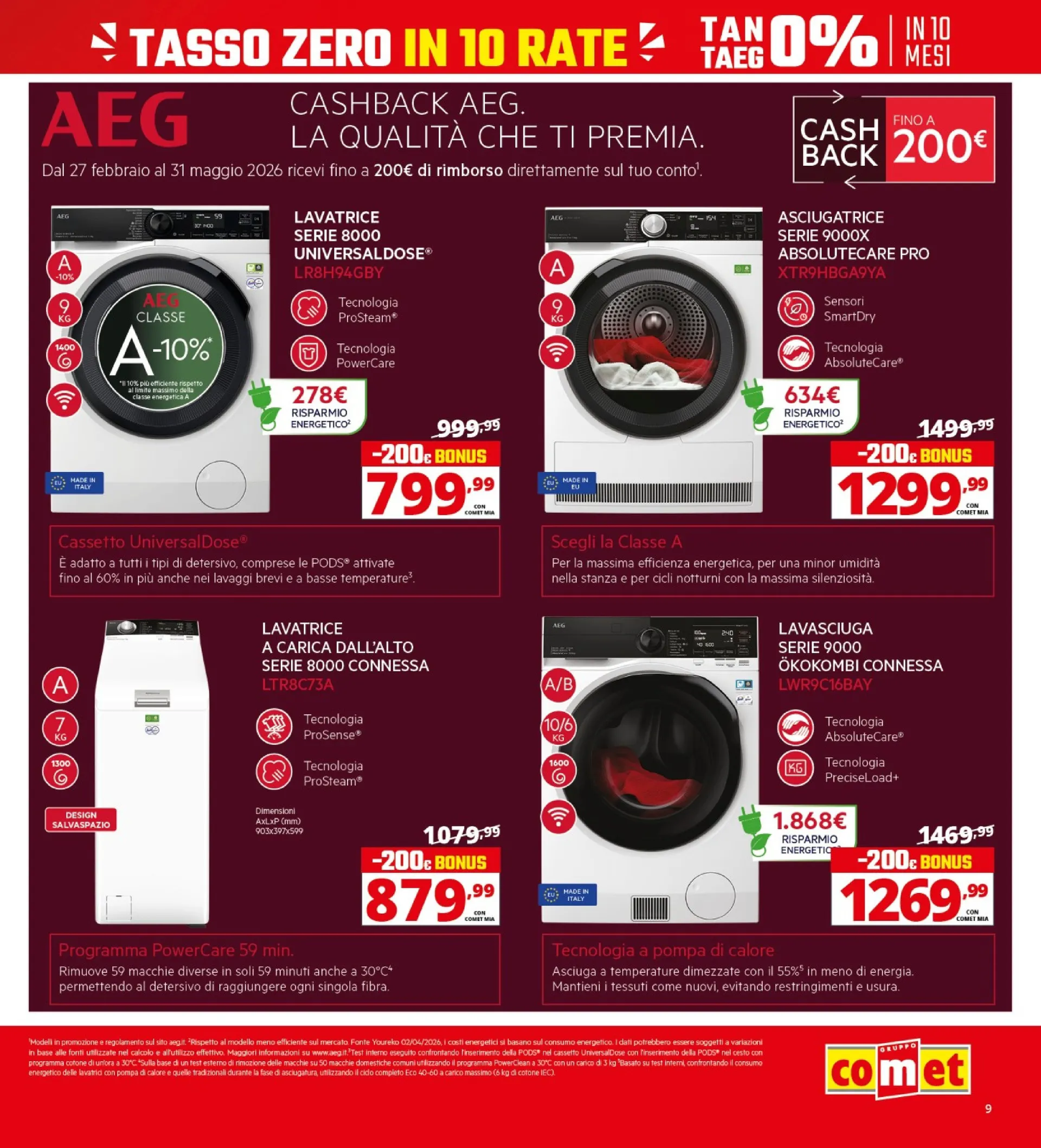 Comet Volantino da 9 aprile a 22 aprile di 2026 - Pagina del volantino 9