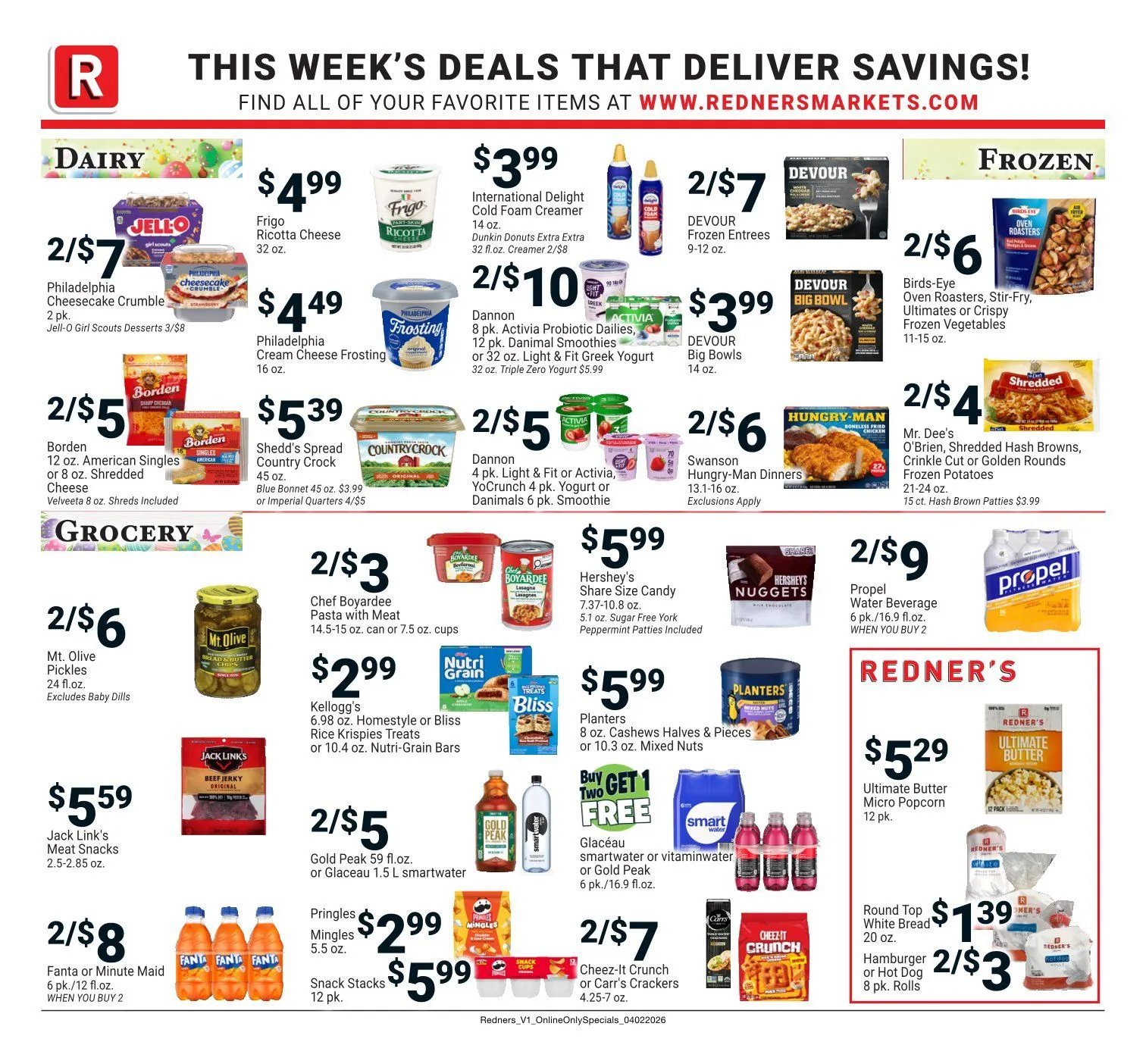 Weekly promotion Redner's Market Sales spanning from April 2 to April 8 2026 - Page 9 for Catalogue 365