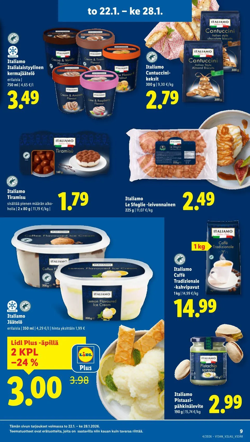 Lidl  voimassa alkaen 22. tammikuuta - 25. tammikuuta 2026 - Tarjouslehti sivu 9
