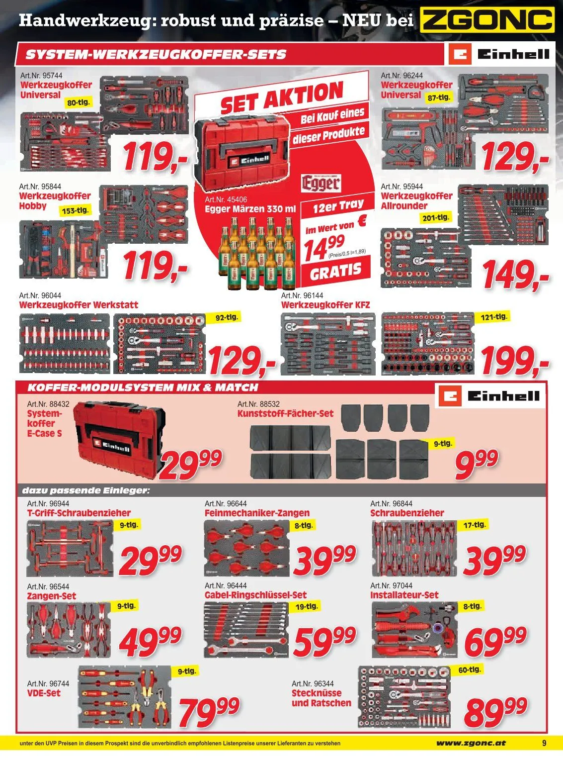 Zgonc Prospekte von 13. April bis 27. April 2026 - Flugblätt seite 9