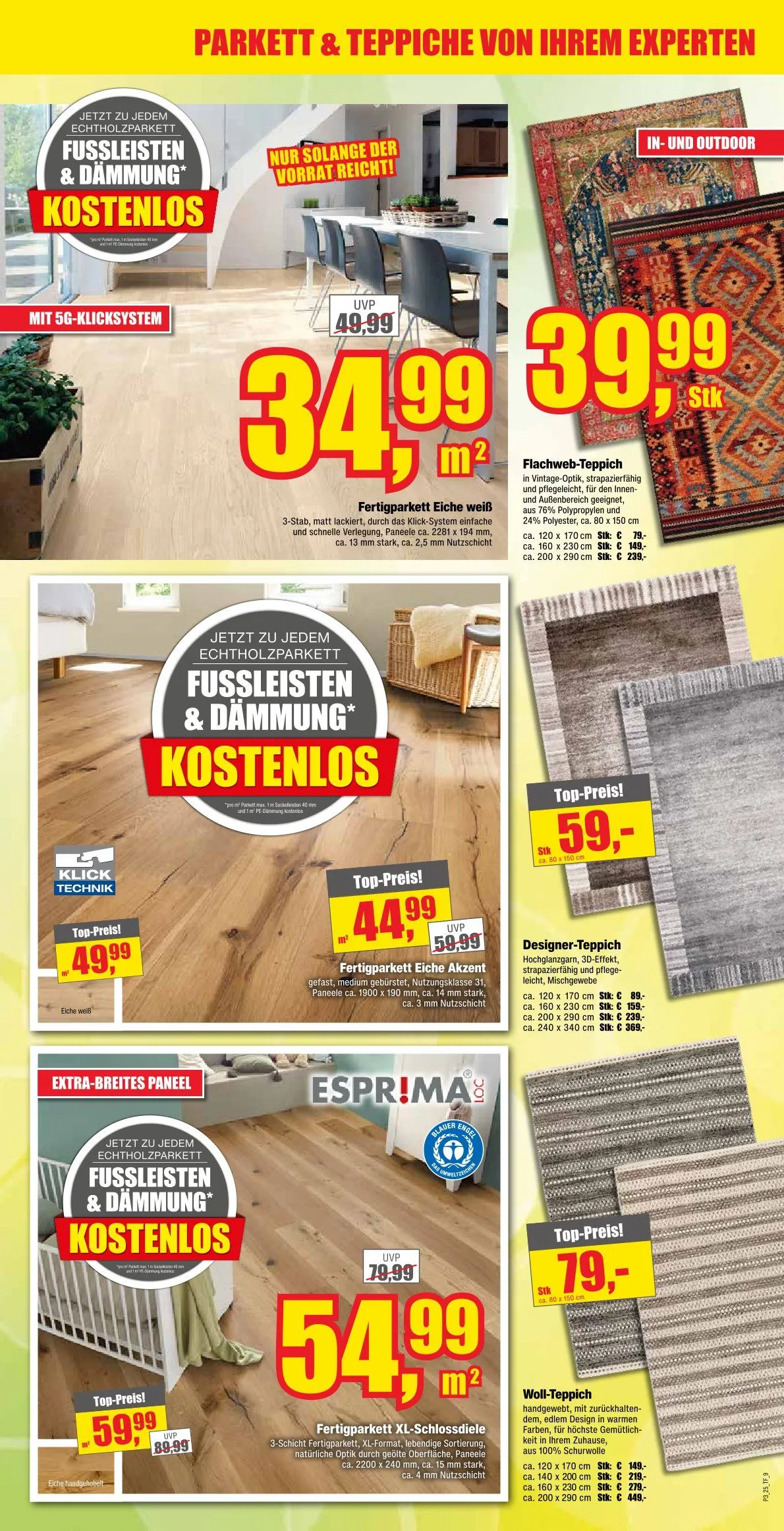 Ihr Teppichfreund Prospekte von 14. März bis 22. März 2025 - Prospekt seite 9