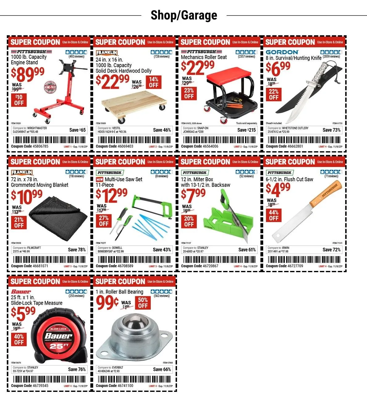 Weekly ad Harbor Freight Sales from October 28 to November 9 2025 - Page 9