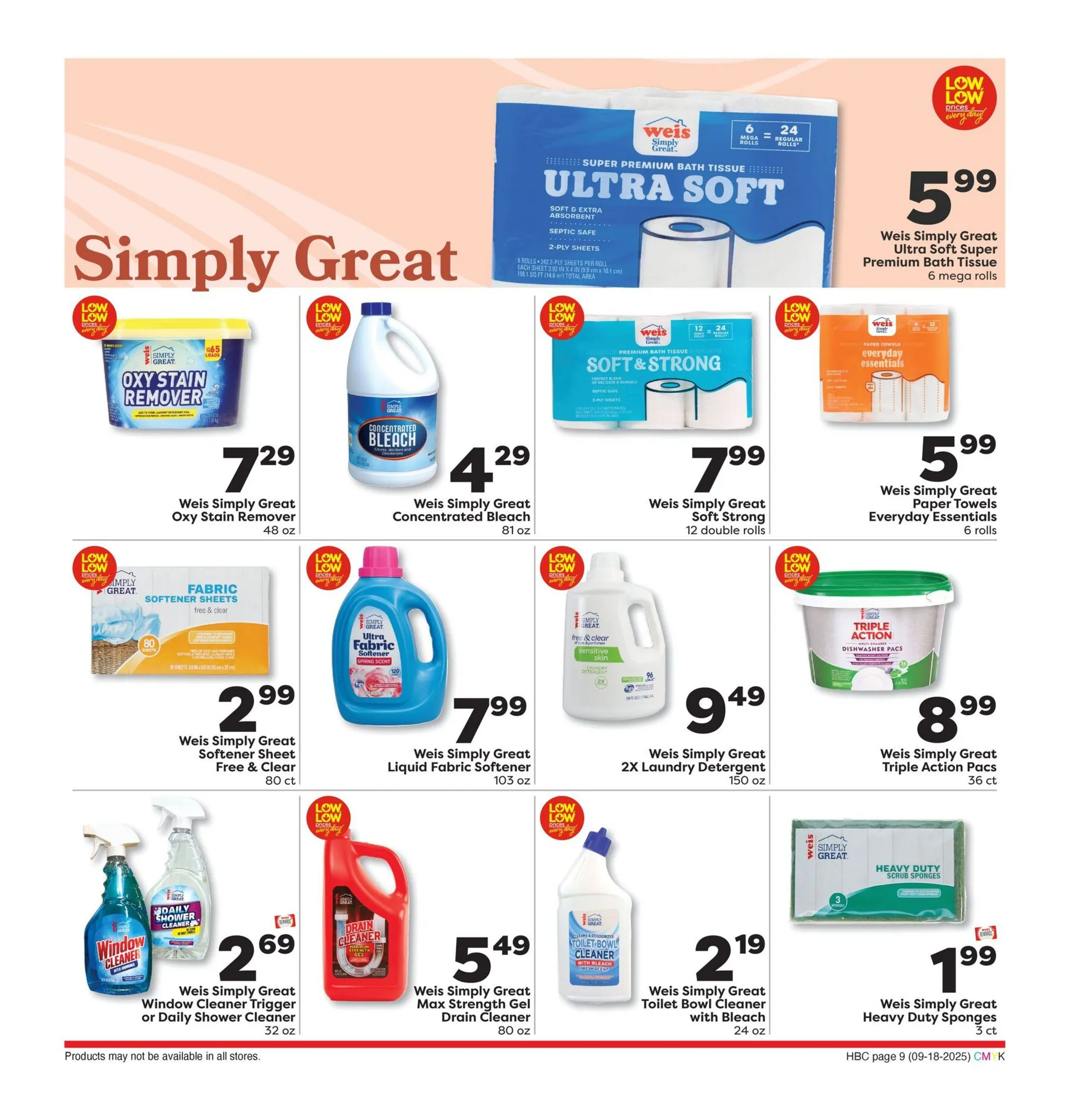 Weekly promotion Weis Sales spanning from September 18 to October 22 2025 - Page 9 for Catalogue 365