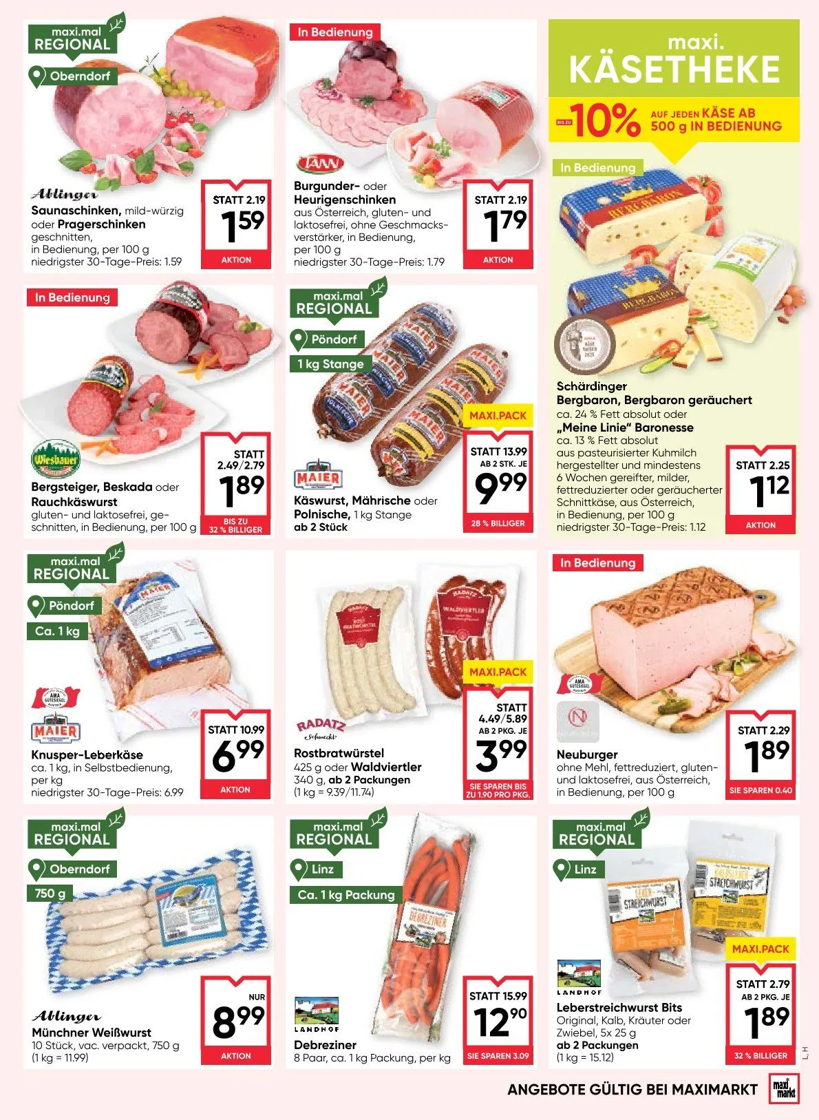Prospekt Maximarkt von 29. Jänner bis 4. Februar 2026 - Flugblätt seite 9