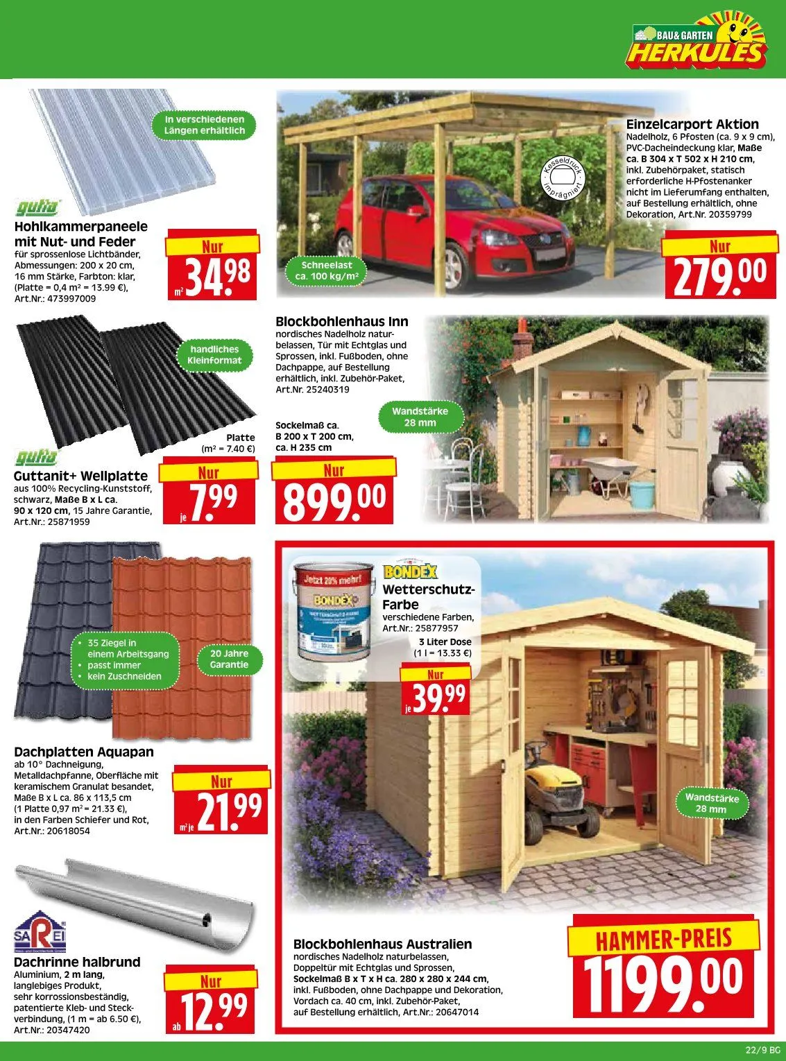 Herkules Baumarkt Angebote von 26. Mai bis 30. Mai 2026 - Prospekt seite 9