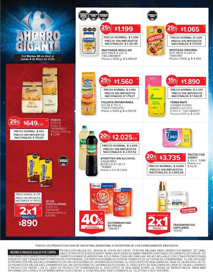 Ofertas de  Ofertas Carrefour Market 28 de abril al 4 de mayo 2026 - Página 9 del catálogo