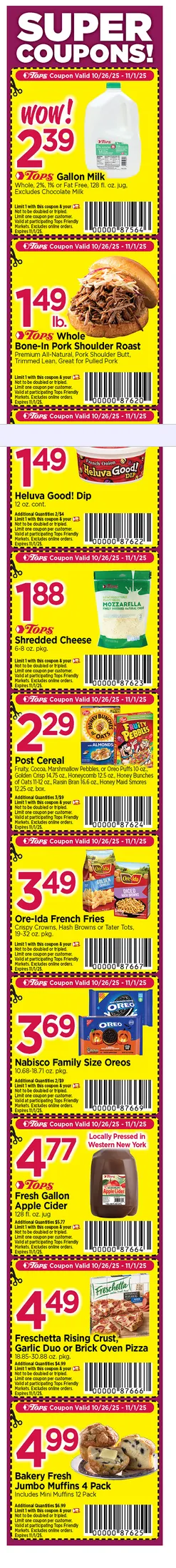 Weekly ad Tops Friendly Markets  Sales from October 26 to November 1 2025 - Page 9