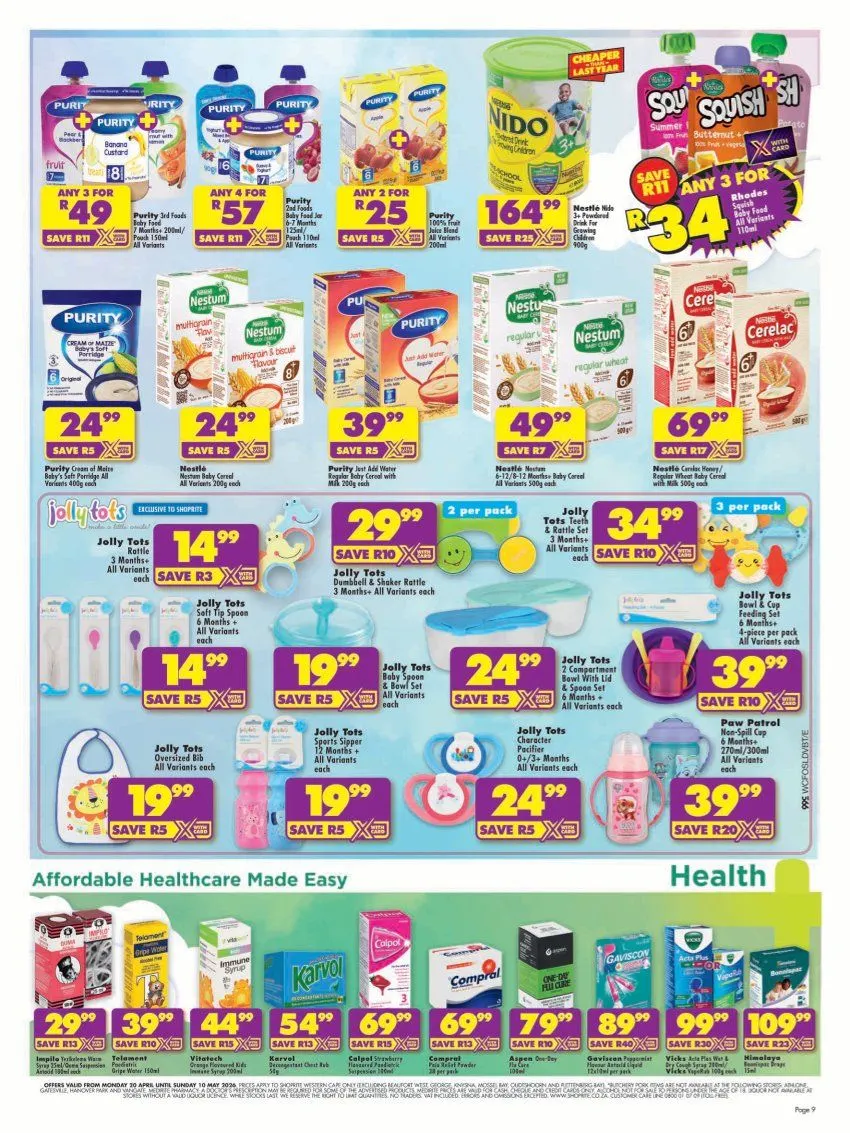  Shoprite Sales from 23 April to 10 May 2026 - Catalogue Page 9
