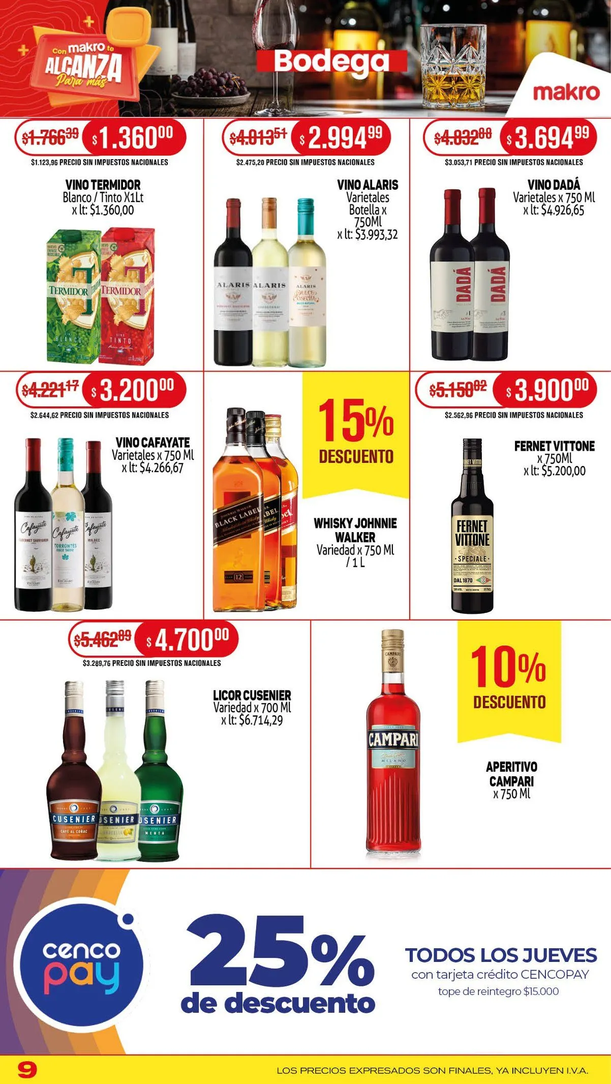 Ofertas de Ofertas Makro 17 de julio al 23 de julio 2025 - Página 9 del catálogo