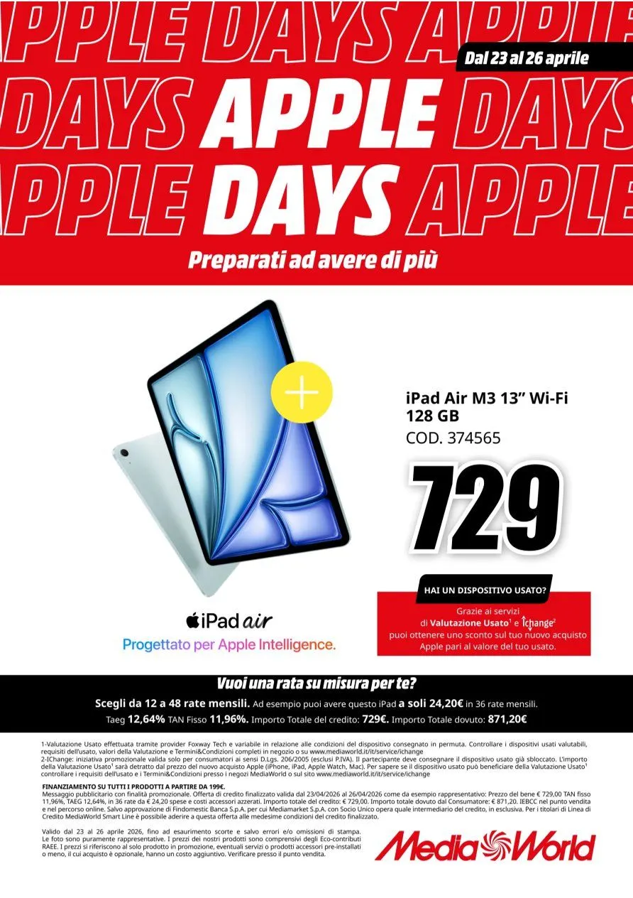 Volantini MEDIAWORLD da 23 aprile a 26 aprile di 2026 - Pagina del volantino 9