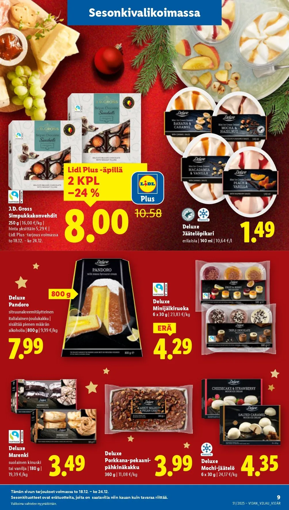 Kaupan Lidl tarjoukset voimassa alkaen 18. joulukuuta - 24. joulukuuta 2025 - Tarjouslehti sivu 9