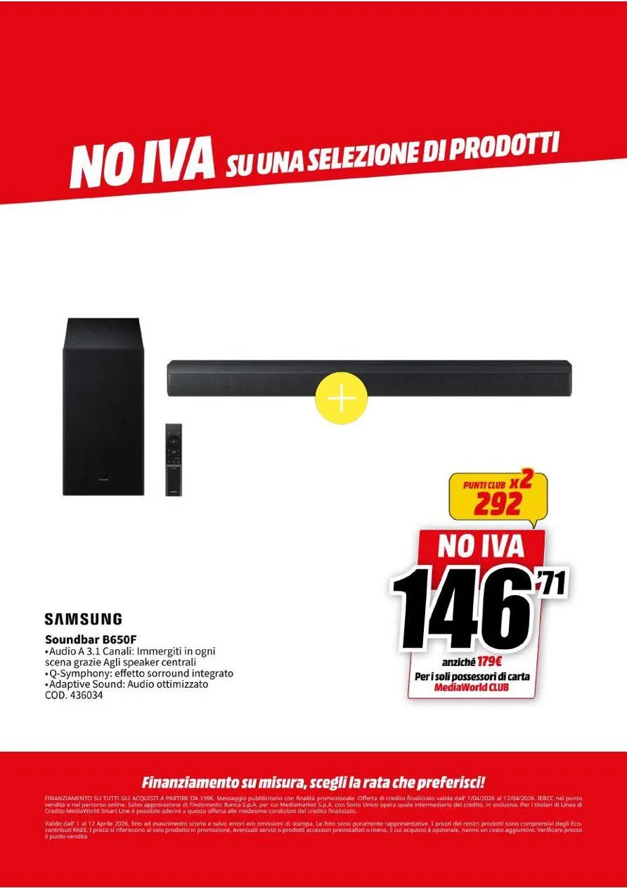 Volantini MEDIAWORLD da 1 aprile a 12 aprile di 2026 - Pagina del volantino 9