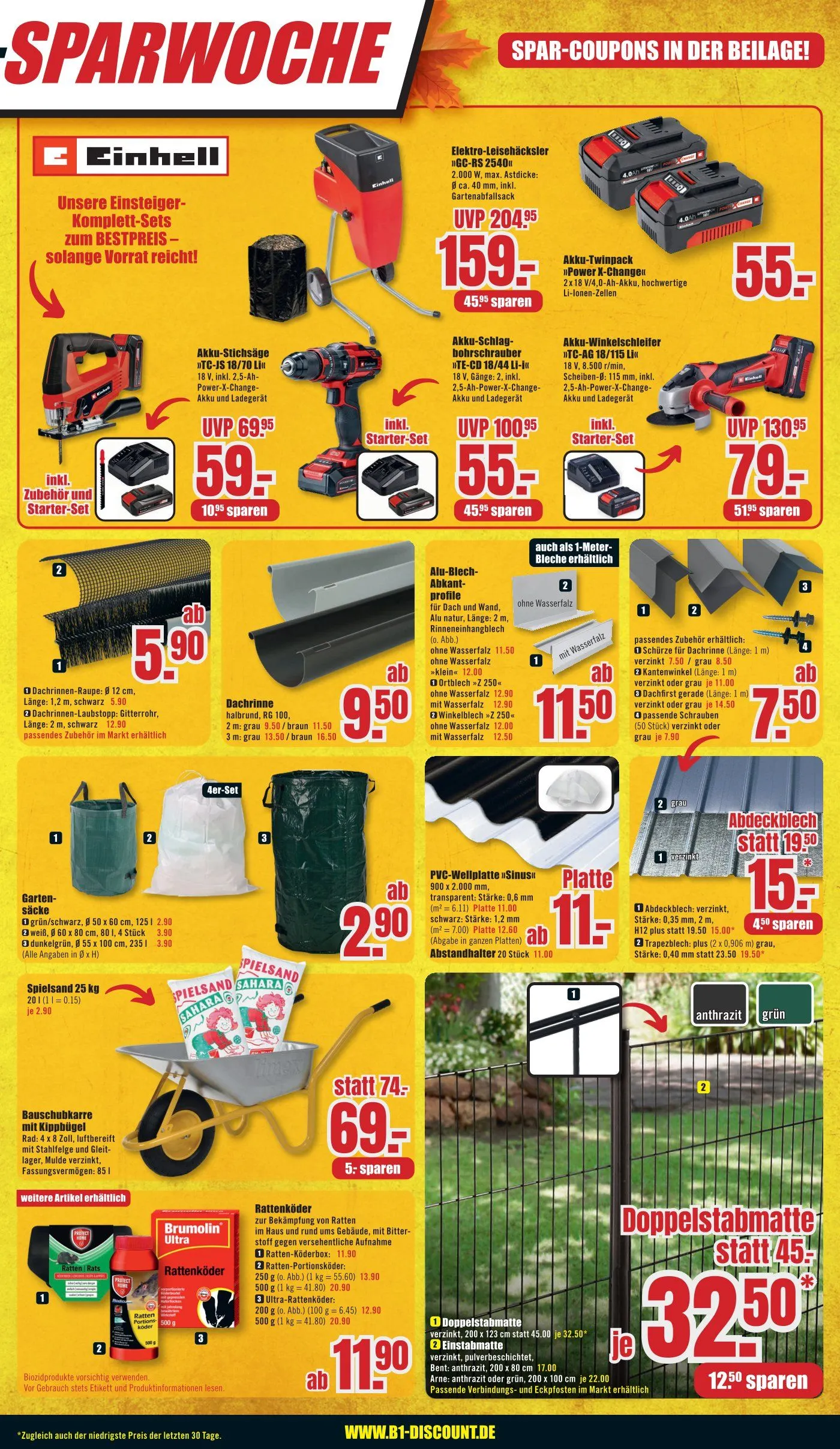 B1 Discount Baumarkt Prospekte  von 25. Oktober bis 30. Oktober 2025 - Prospekt seite 9