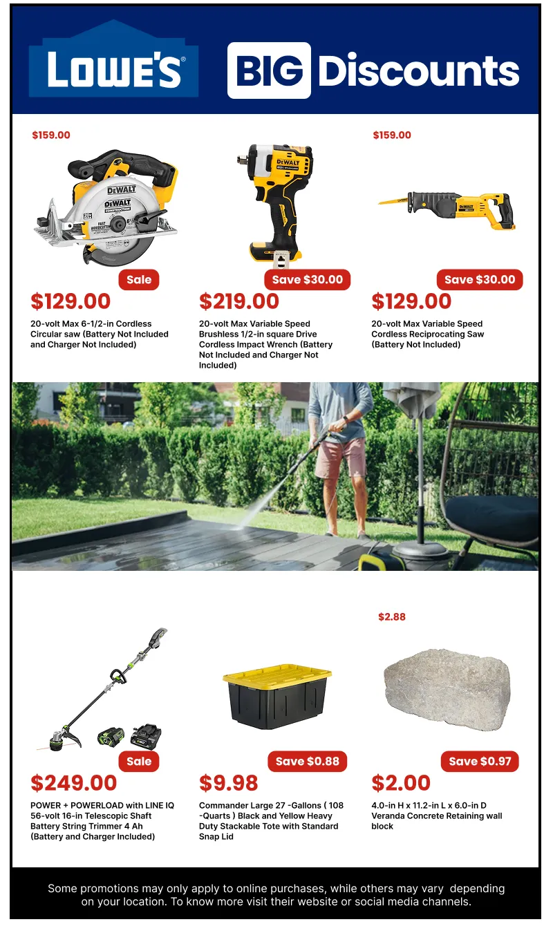 Weekly promotion Lowe's Sales spanning from April 6 to April 26 2026 - Page 9 for Catalogue 365