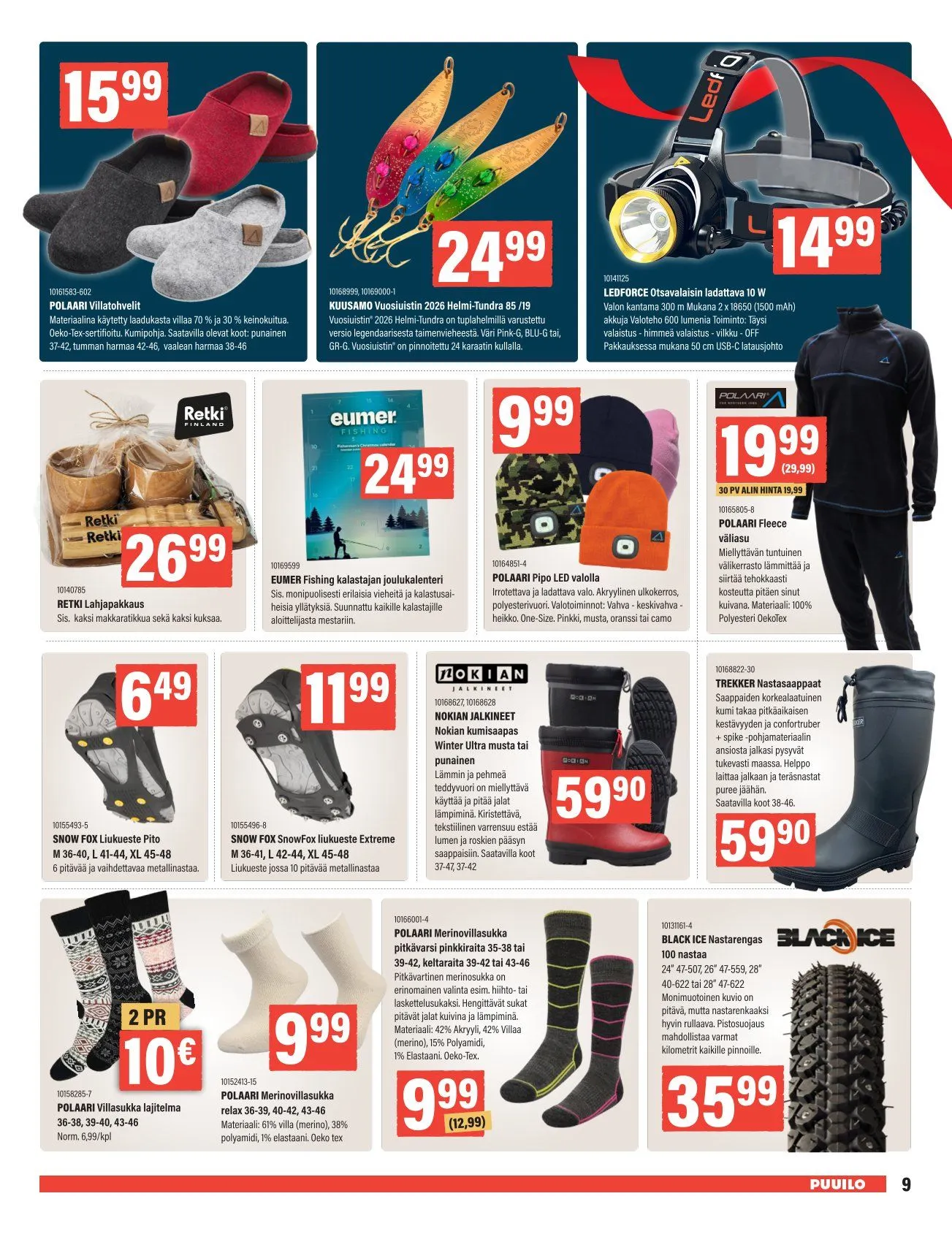 Kaupan Puuilo erikoistarjous voimassa alkaen 27. lokakuuta - 9. marraskuuta 2025 - Tarjouslehti sivu 9