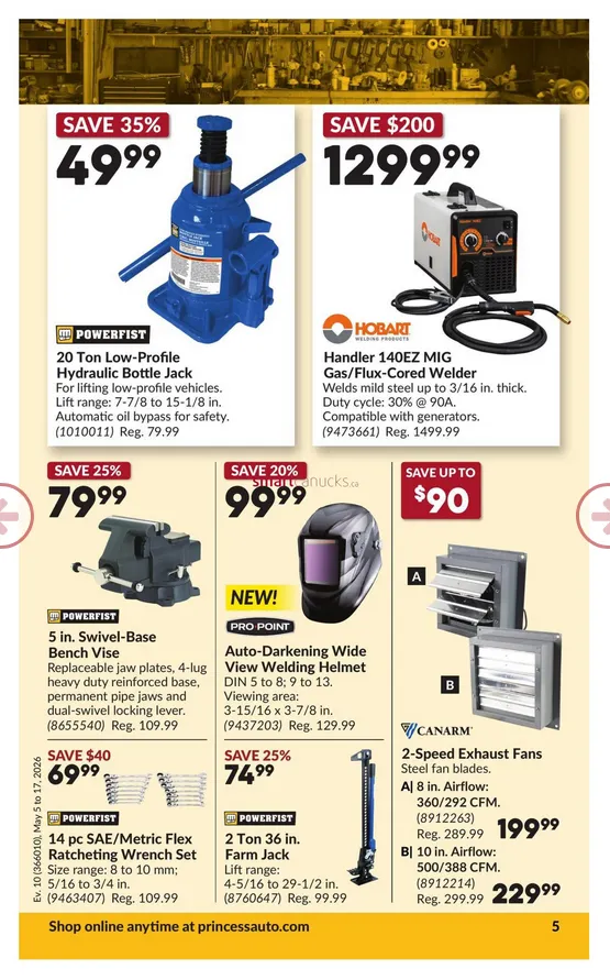 Princess Auto Sales from May 5 to May 17 2026 - flyer page 9