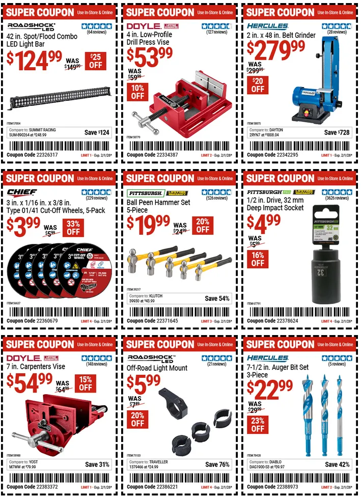 Weekly ad Harbor Freight Sales from January 21 to January 23 2026 - Page 9
