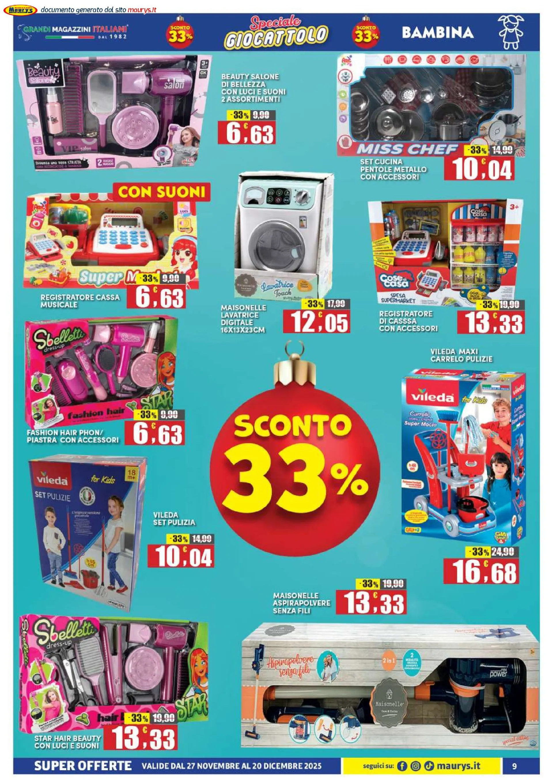Maury's  Volantino da 27 novembre a 20 dicembre di 2025 - Pagina del volantino 9