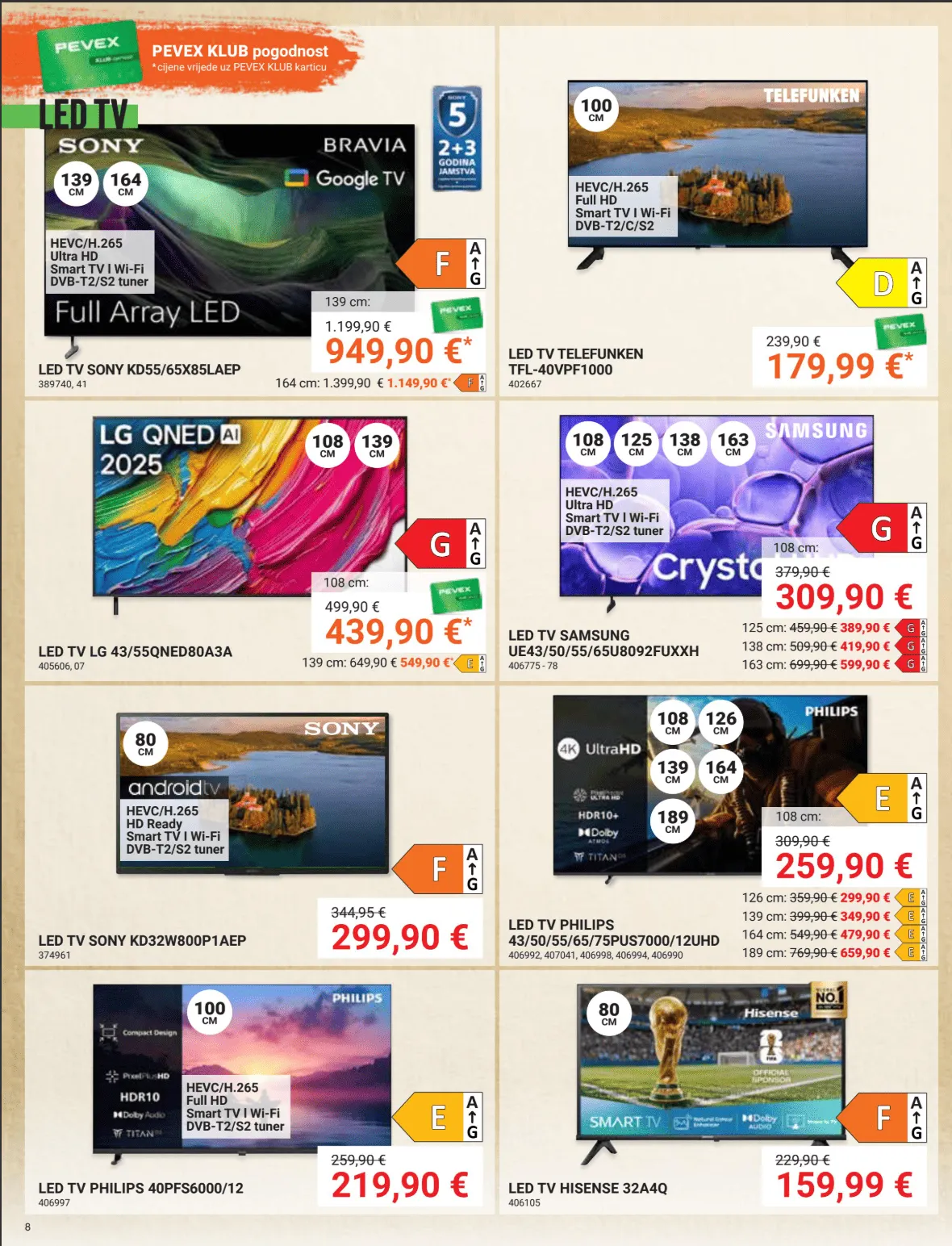 Katalog Najnovije ponude trgovine Pevex od 23. listopada do 17. studenoga 2025. - Pregled Stranica 8