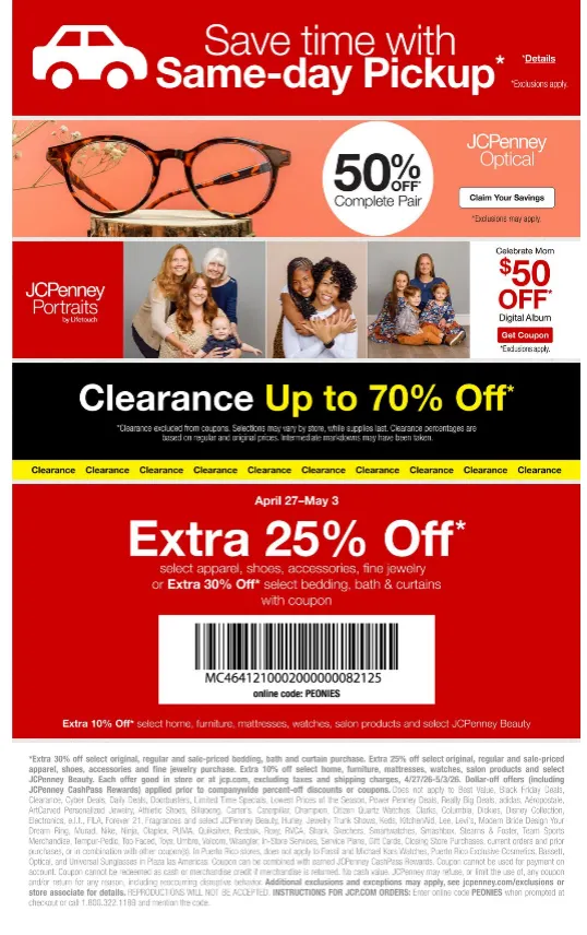 Weekly promotion JCPENNEY Sales spanning from April 27 to May 3 2026 - Page 9 for Catalogue 365