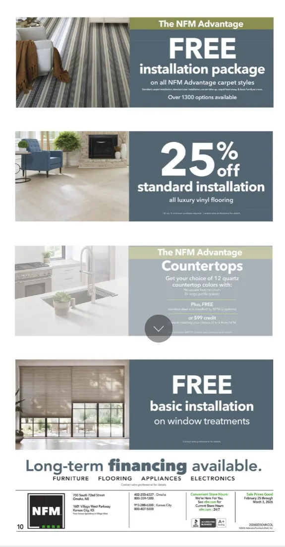 Weekly ad  Nebraska Furniture Mart Sales from February 25 to March 3 2026 - Page 9