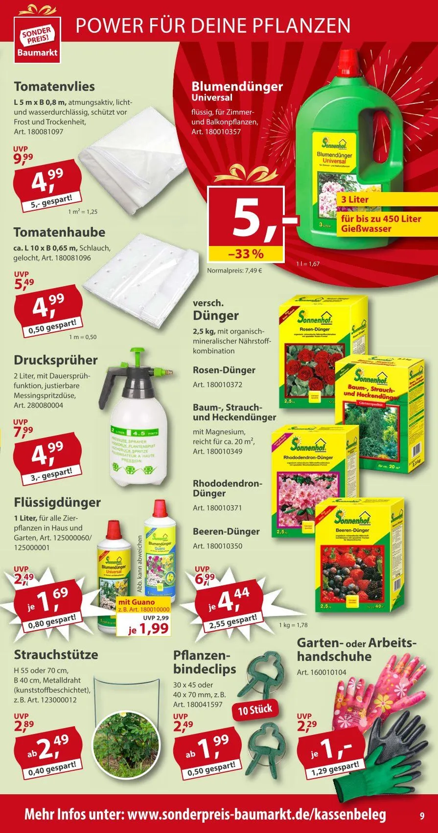  Sonderpreis-Baumarkt Prospekte  von 5. April bis 11. April 2025 - Prospekt seite 9