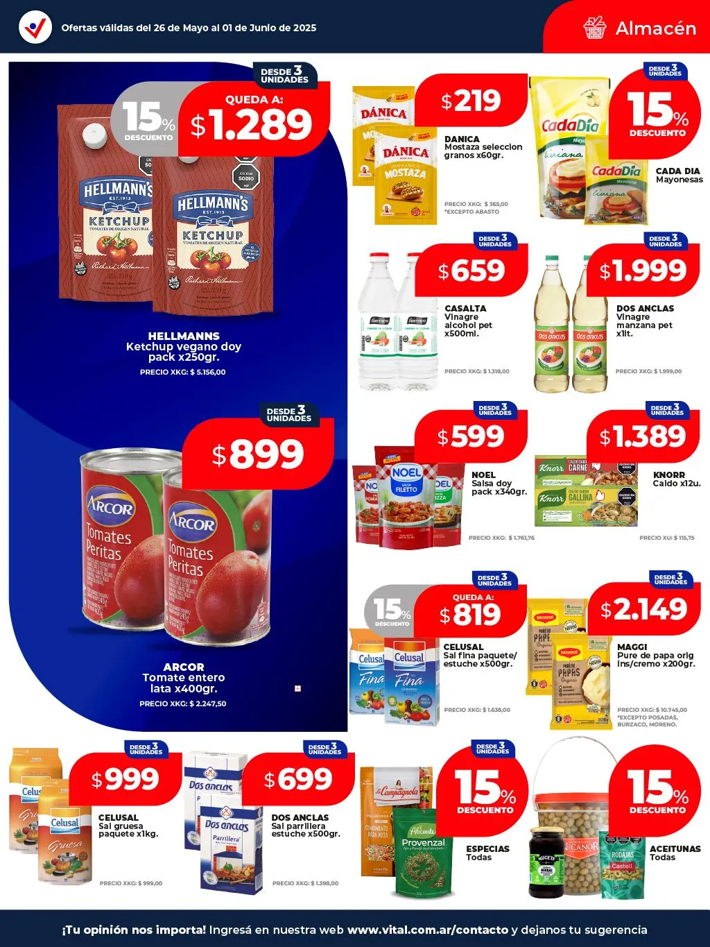 Ofertas de Vital Ofertas 26 de mayo al 1 de junio 2025 - Página 22 del catálogo