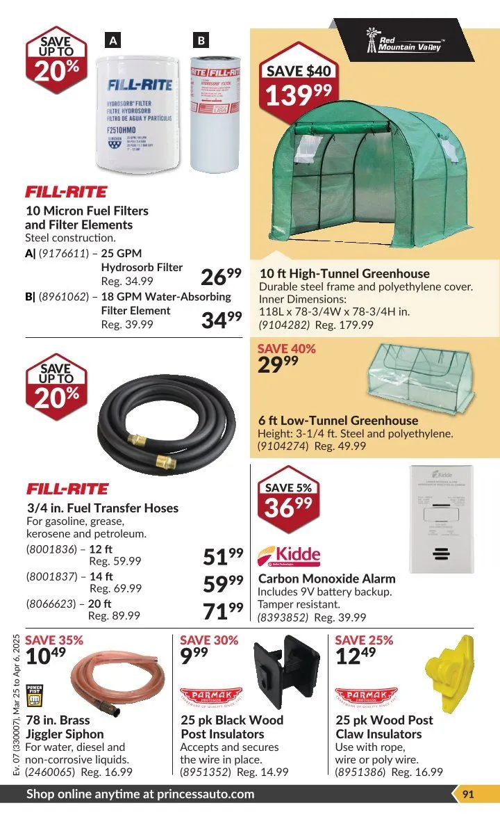 Princess Auto Sales from March 25 to April 6 2025 - flyer page 64