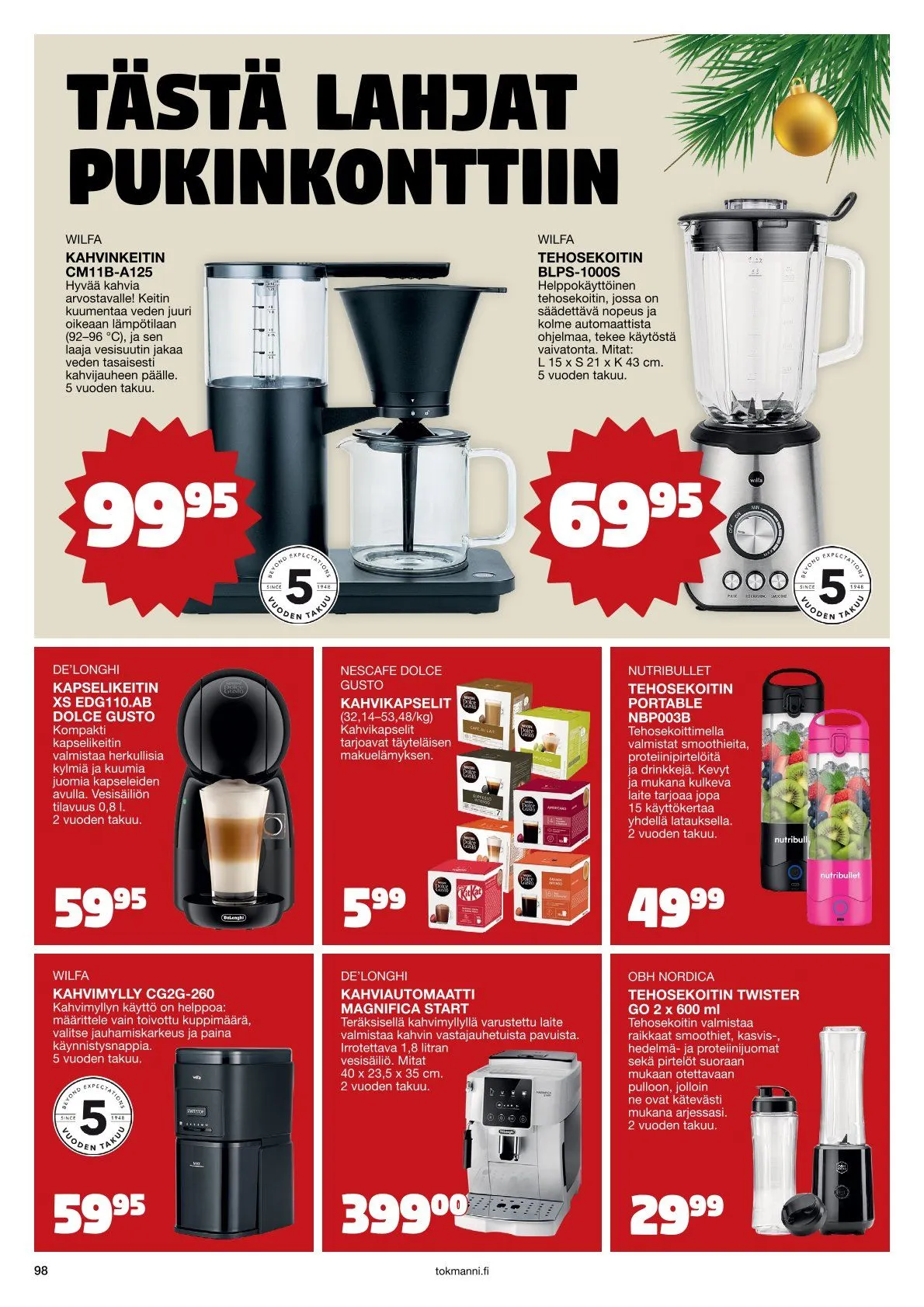  Tokmanni Tarjoukset voimassa alkaen 28. marraskuuta - 24. joulukuuta 2025 - Tarjouslehti sivu 98