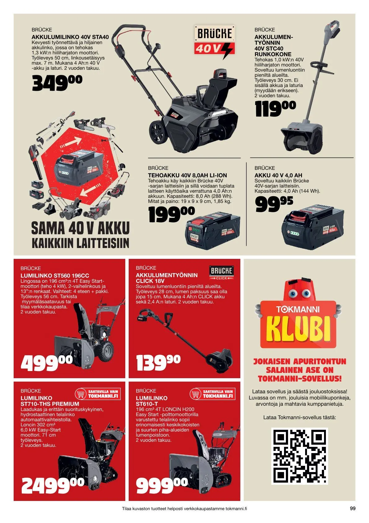  Tokmanni Tarjoukset voimassa alkaen 28. marraskuuta - 24. joulukuuta 2025 - Tarjouslehti sivu 99
