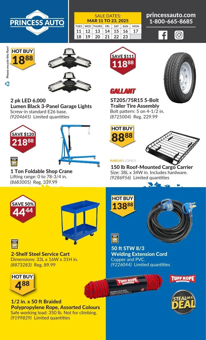 Princess Auto flyers from March 11 to March 23 2025 - flyer page 76