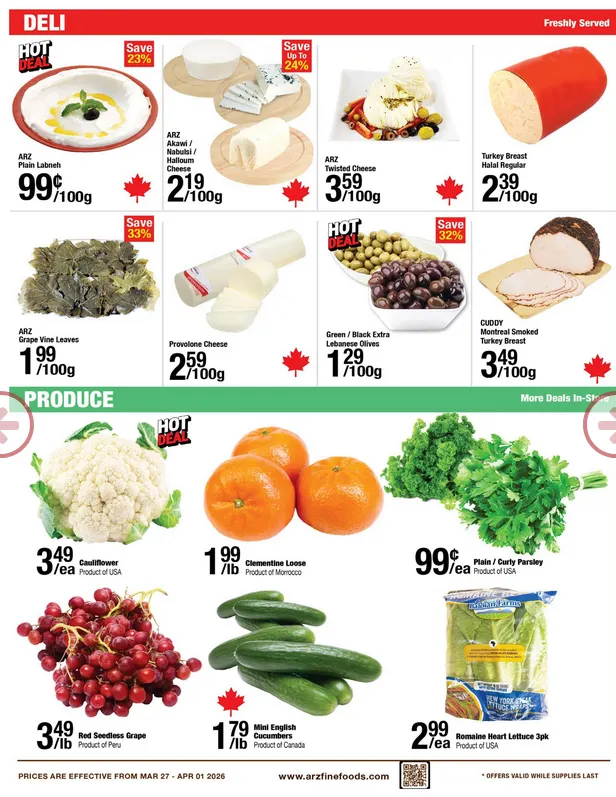 Arz Fine Foods Sales from March 27 to April 1 2026 - flyer page 10