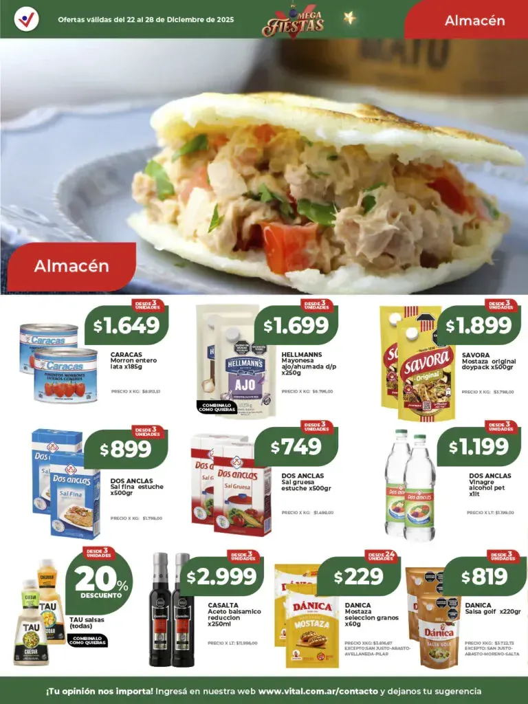Ofertas de Vital Ofertas 22 de diciembre al 28 de diciembre 2025 - Página 9 del catálogo