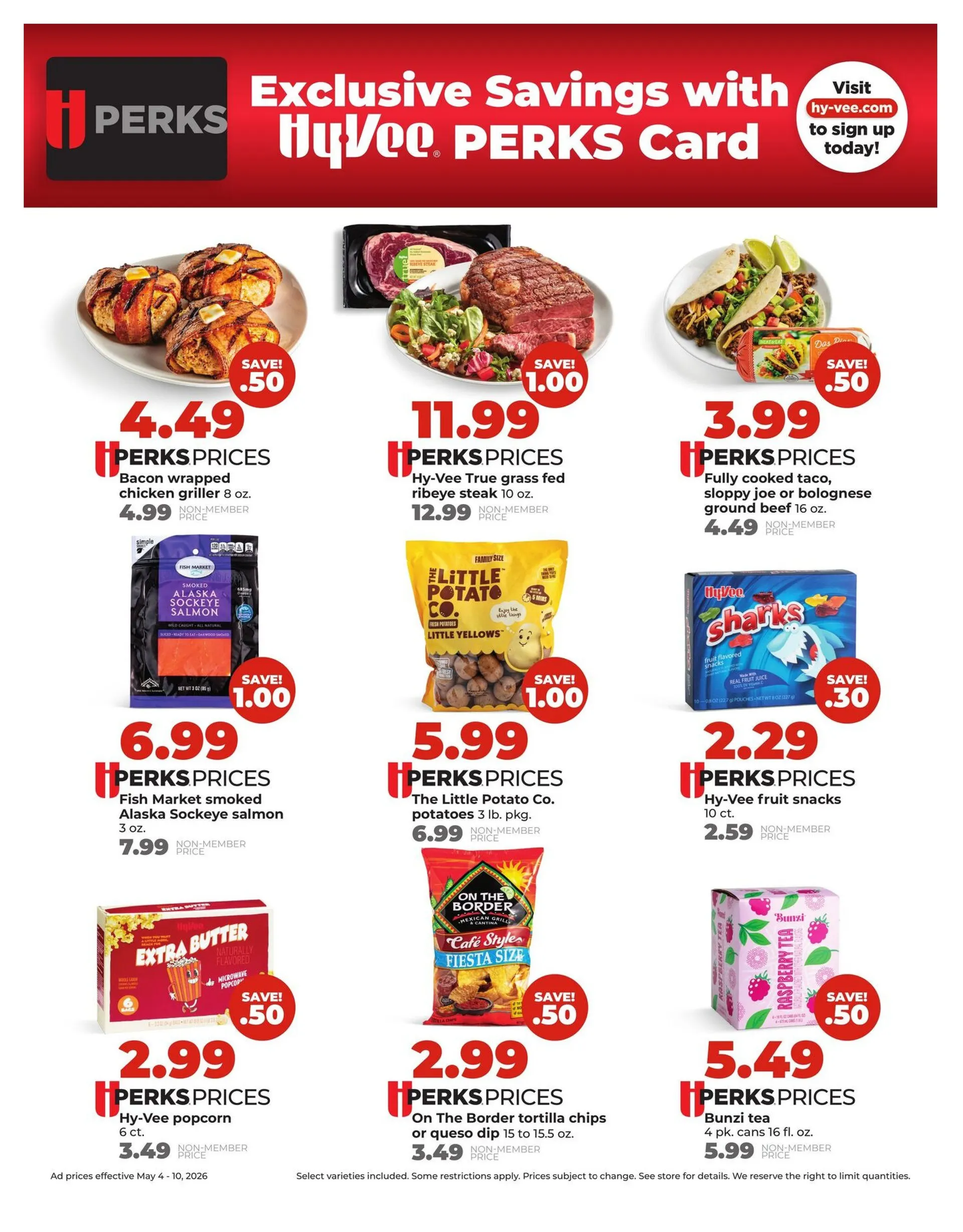 Weekly promotion  HyVee Sales spanning from May 4 to May 10 2026 - Page 9 for Catalogue 365